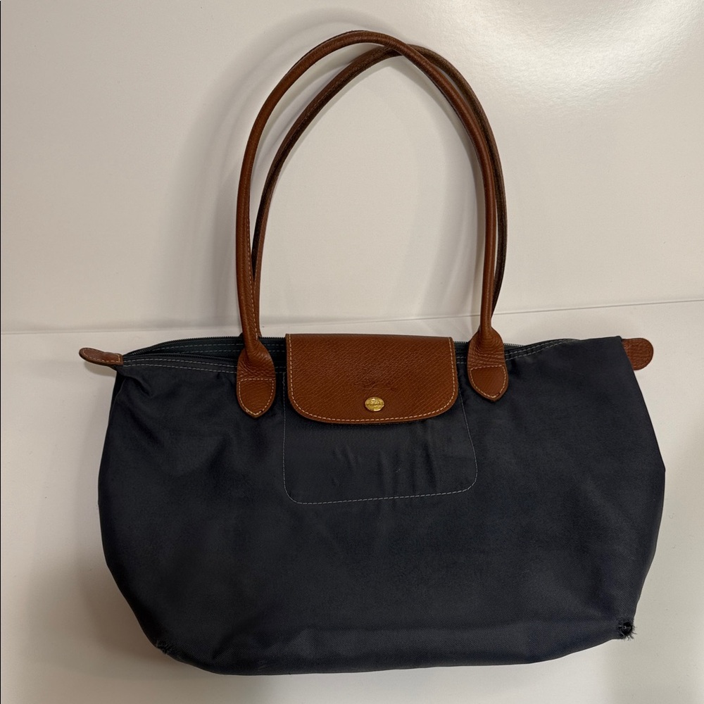 Longchamp Le Pliage Medium Tote Dark Gray